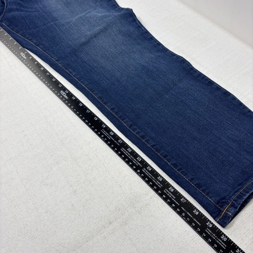Tommy Hilfiger Men's Straight Dark Wash Jeans Size 40x30 Stretch Whiskered‎
